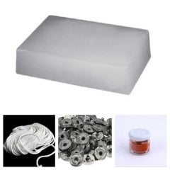 Mini Mum Yapım Seti 500GR Parafin + 1mt Fitil+10 ÇıtÇıt+1 Adet Boya