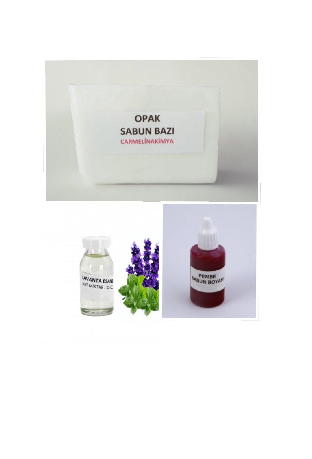 Pembe Opak Sabun Yapım Seti- 3 (Lavanta)